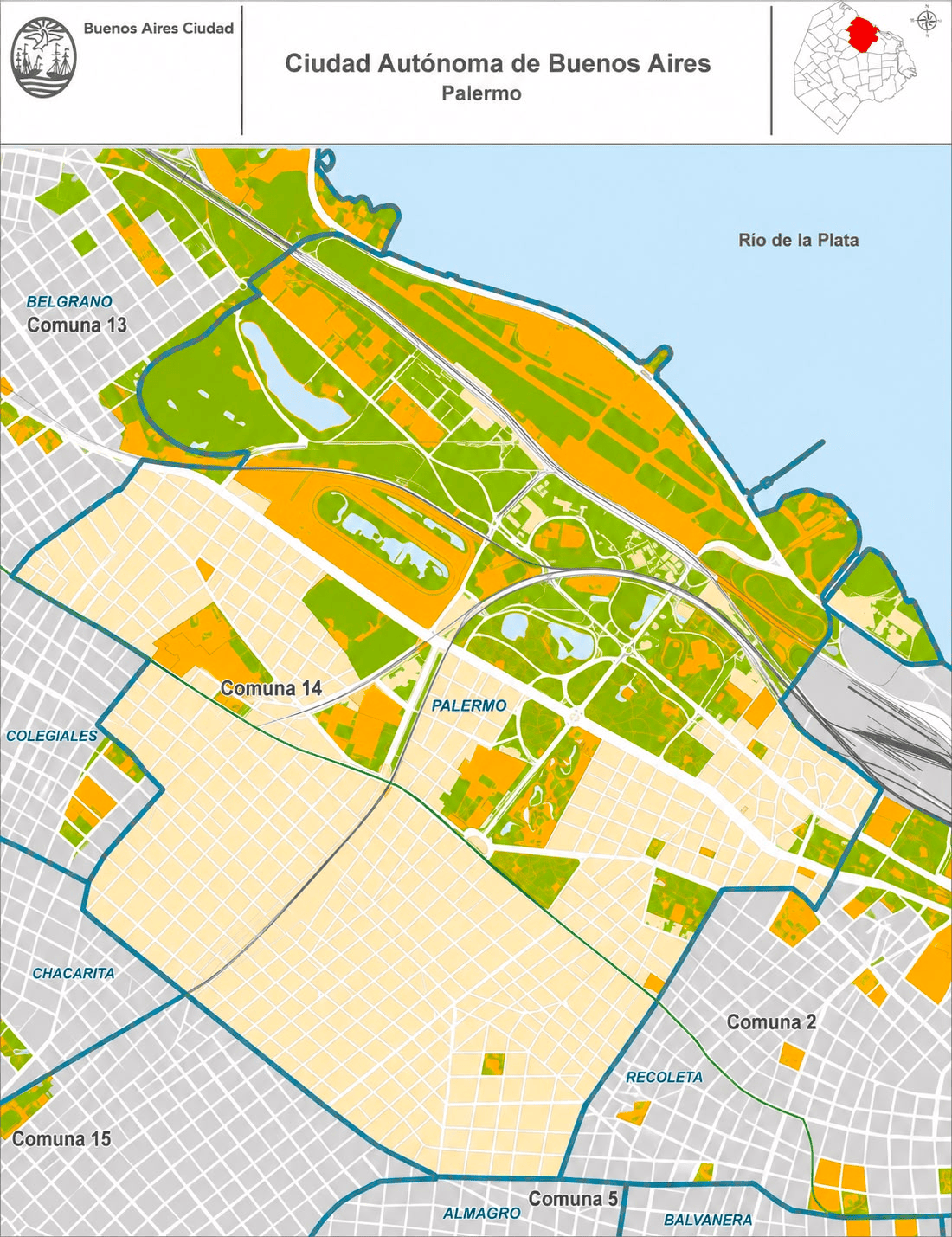Mapa de Palermo, CABA